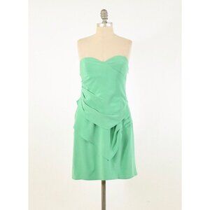 Twelfth St. Cynthia Vincent Silk Dress 6 Mint Green Sweetheart Strapless Mini